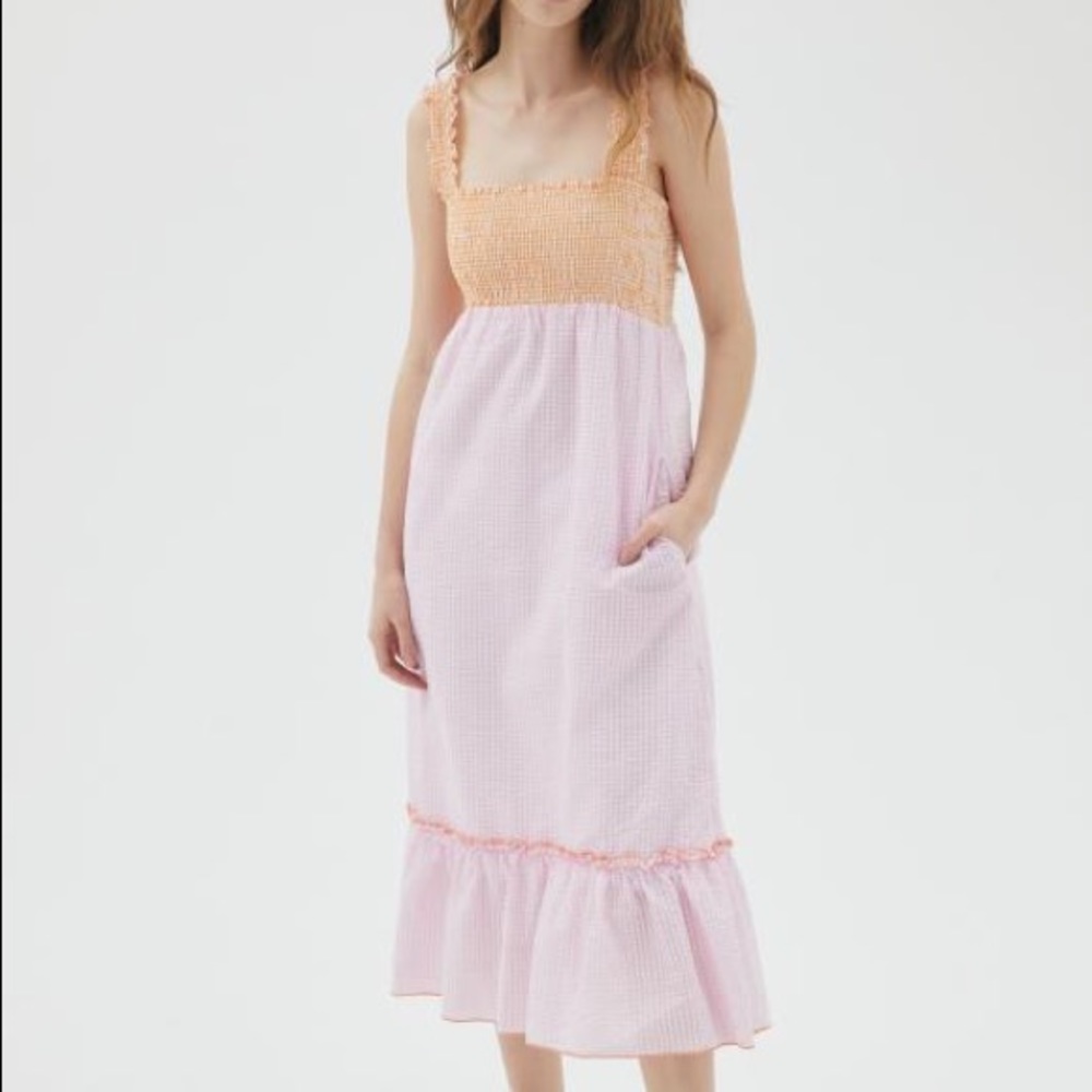 Gingham Midi Dress